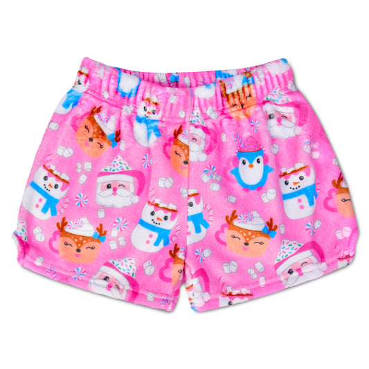 Iscream Merry Mugs Plush Tween Holiday PJ Shorts