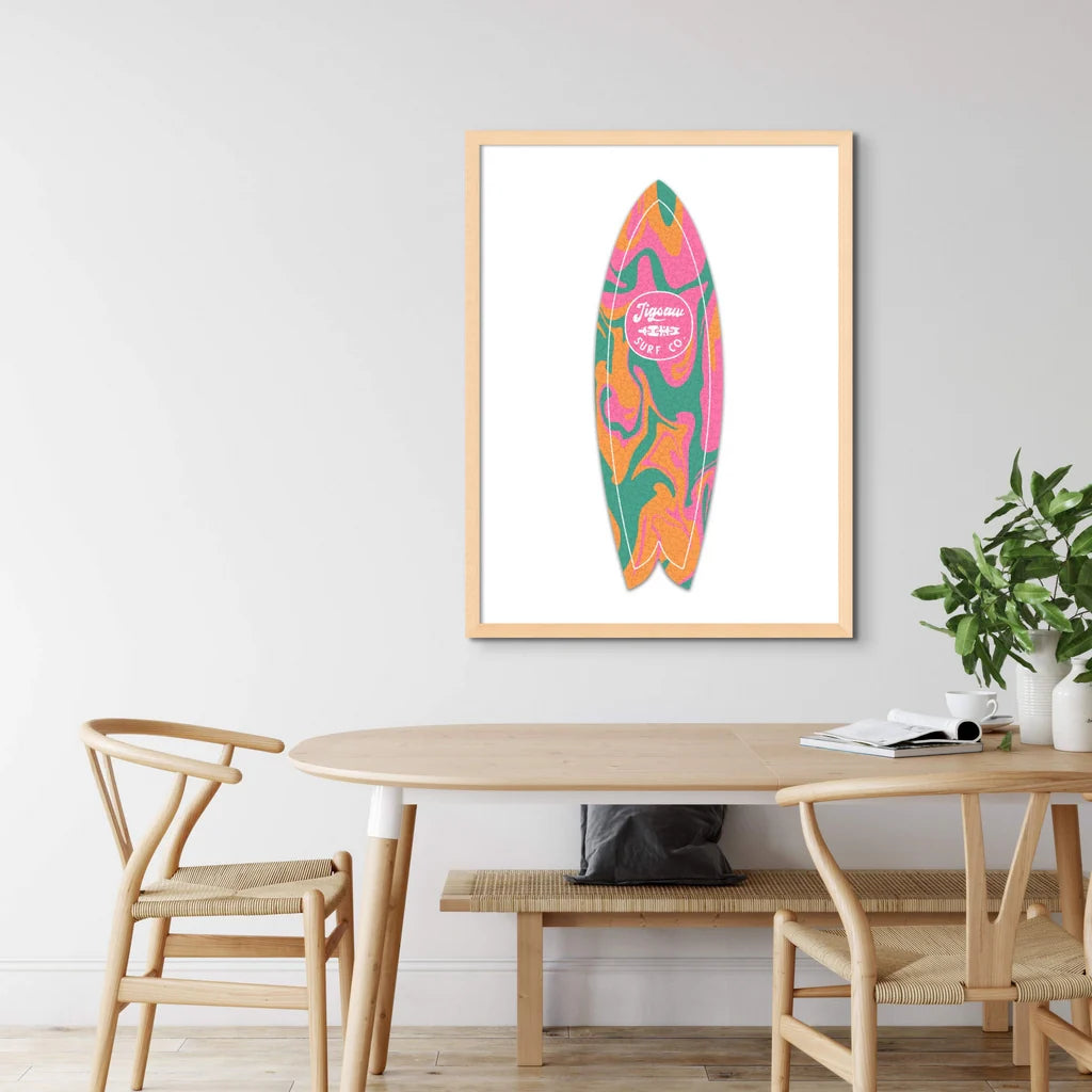 Jigsaw Surf Co Surfboard Puzzle Wall Art | Get Groovy