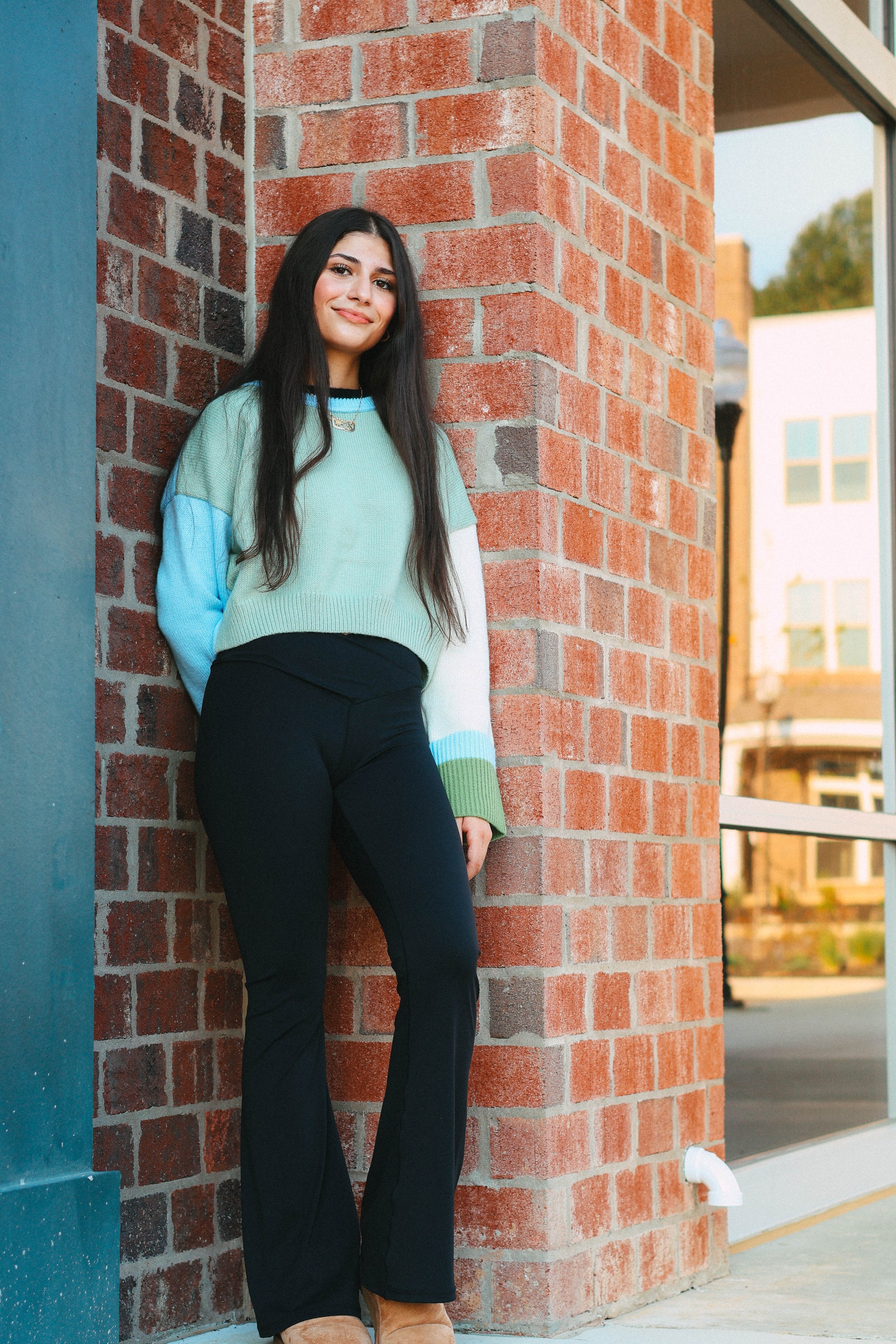 Jasmine Colorblock Cropped Sweater