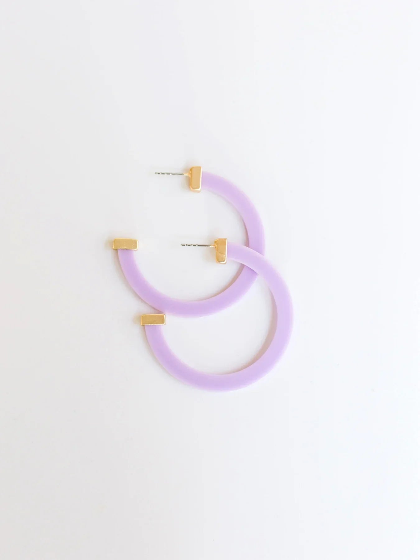 Classic Acrylic Hoop Earrings | Large | Multiple Colors