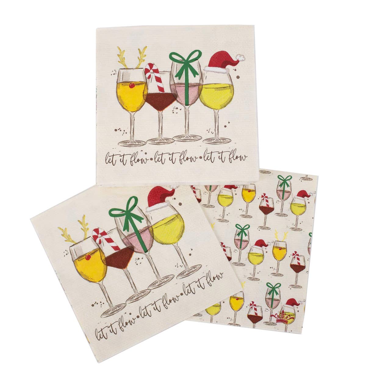 Let it Flow Holiday Cocktail Napkins