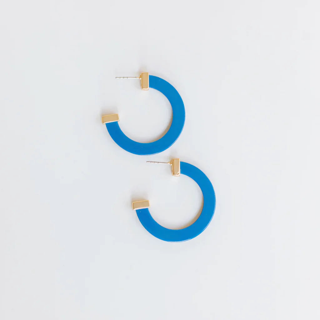 Classic Acrylic Hoop Earrings | Medium | Multiple Colors