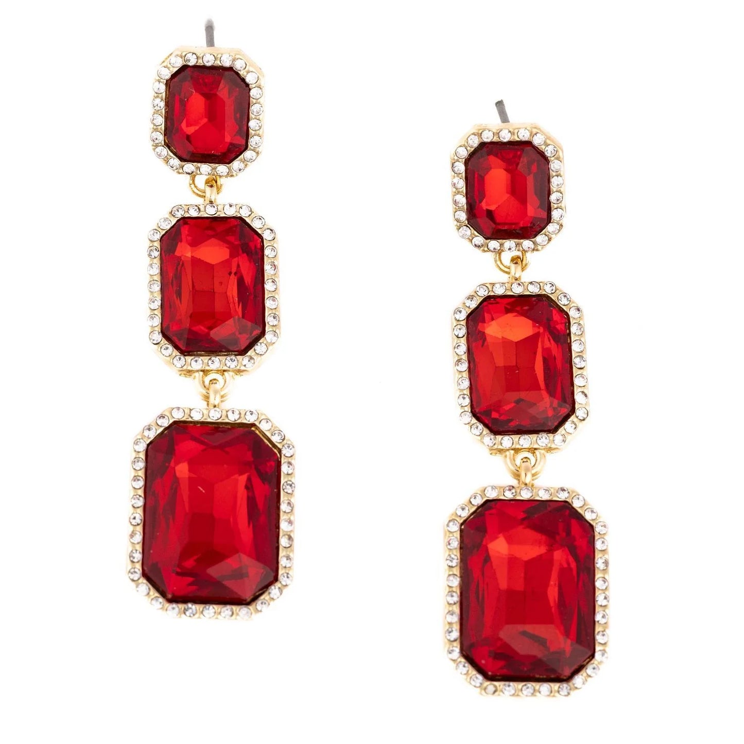 Michelle McDowell Bryce Earrings Ruby Red