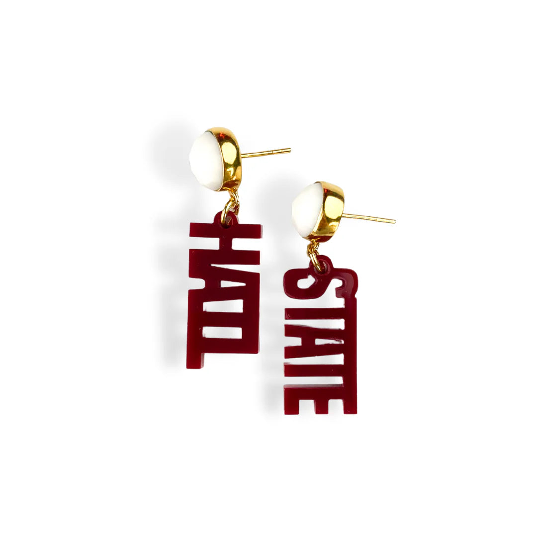 Mississippi State Mini Hail State Earrings Brianna Cannon Officially Licensed