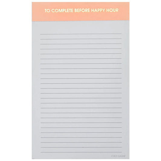 To Complete Before Happy Hour Notepad