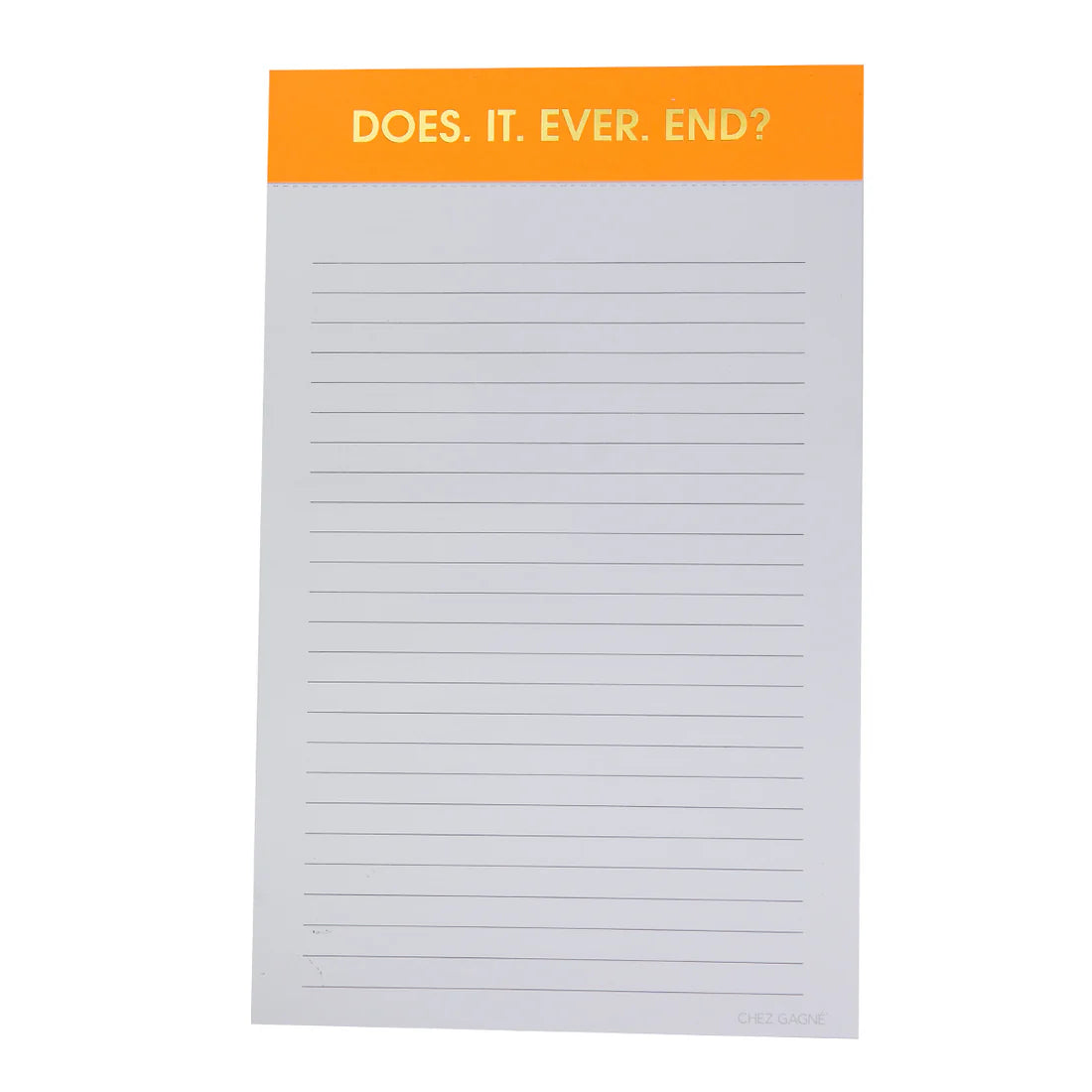 Does It Ever End Notepad