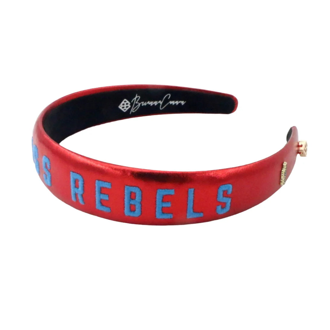 Ole Miss Thin Embroidered Headband