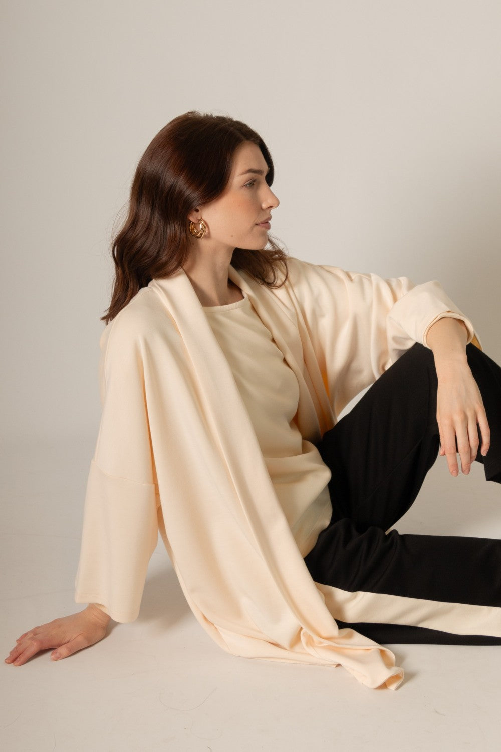 Butter Modal Oversized Cardigan | Eggshell