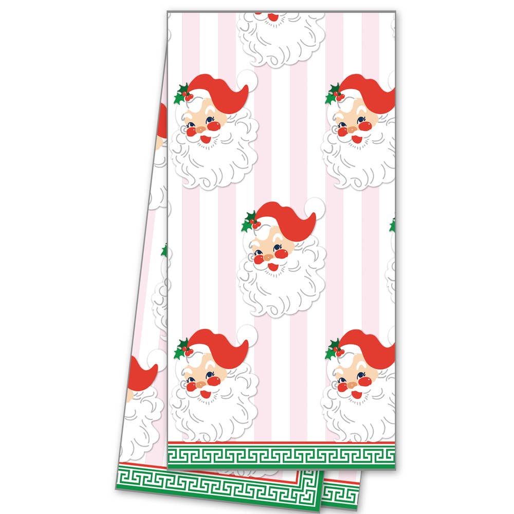 Santa Cabana Stripe Tea Towel Pink and White
