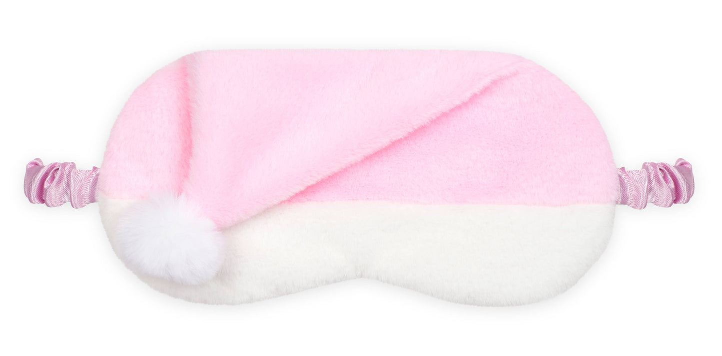 Santa's Favorite Eye Mask Pink and White Santa Hat Tween Accessory