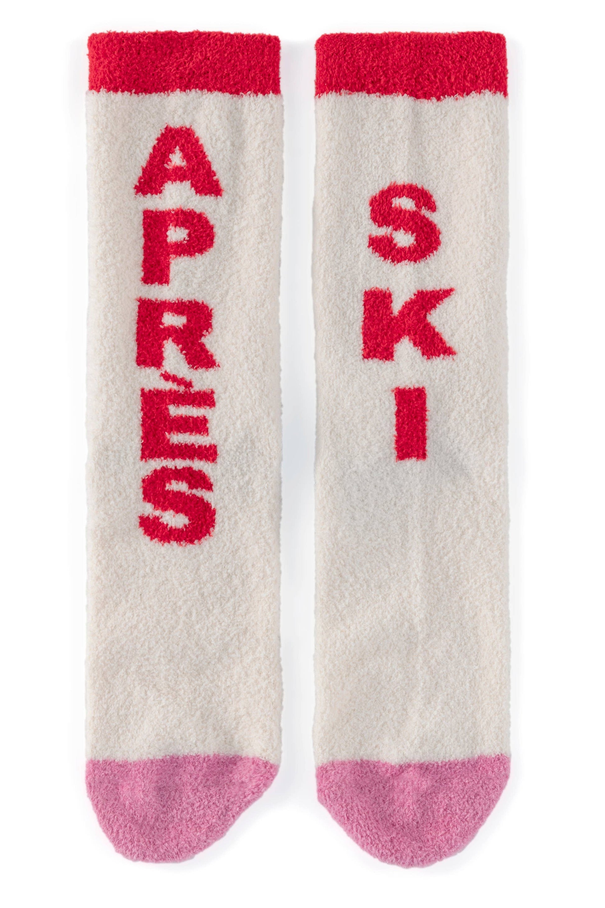 Shiraleah Apres Ski Warm Winter Mid Calf Socks Pink Red White