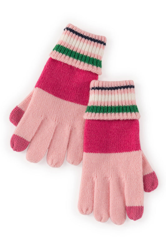 Shiraleah Champagne Ski Club Pink Touchscreen Gloves