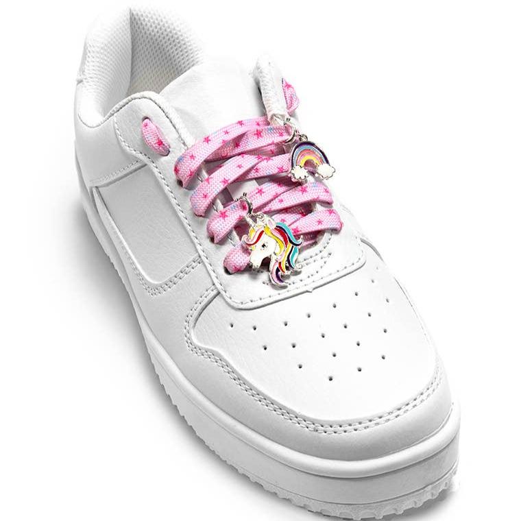 Shoe Lace Charm Set Rainbow Unicorn