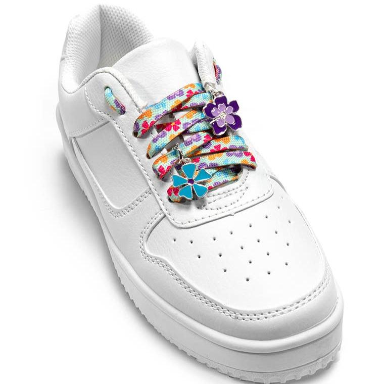 Shoe Lace and Charm Set Flower Power