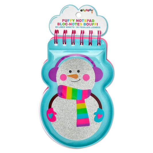 Snowman Puffy Lined Notepad