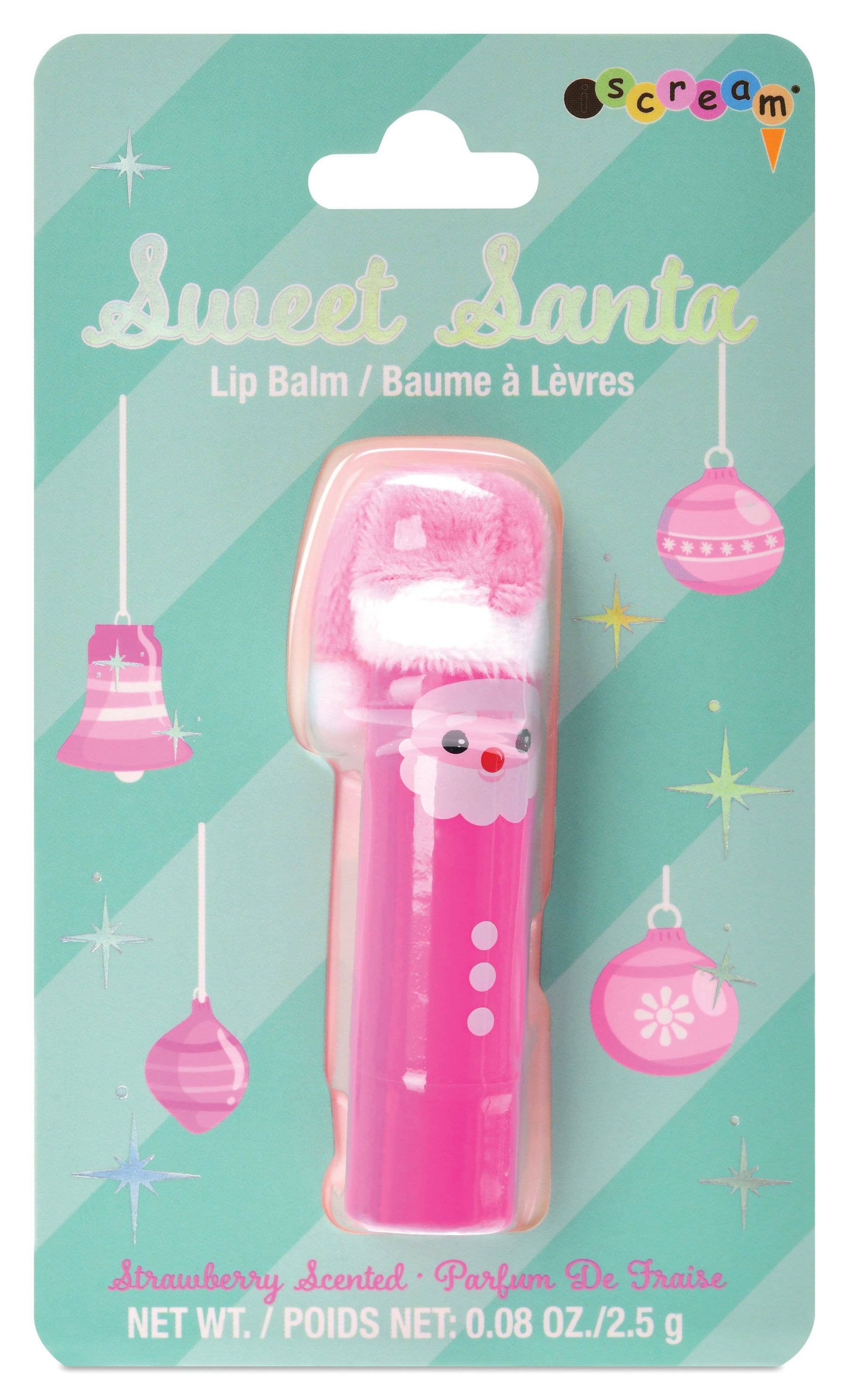 Sweet Santa Lip Balm in Strawberry Tween Stocking Stuffer