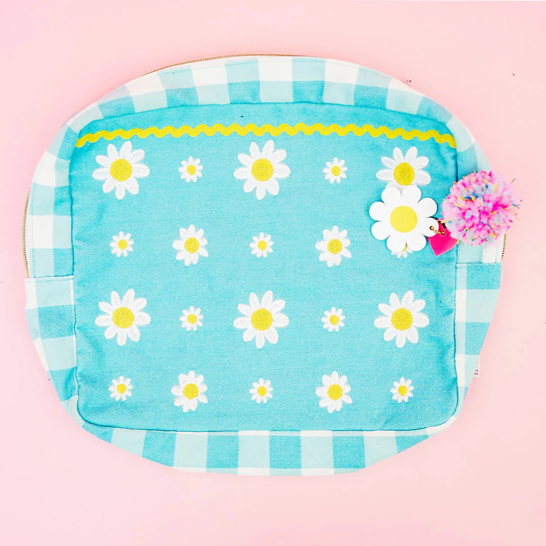 Daisy Zipper Pouch | Multiple Sizes