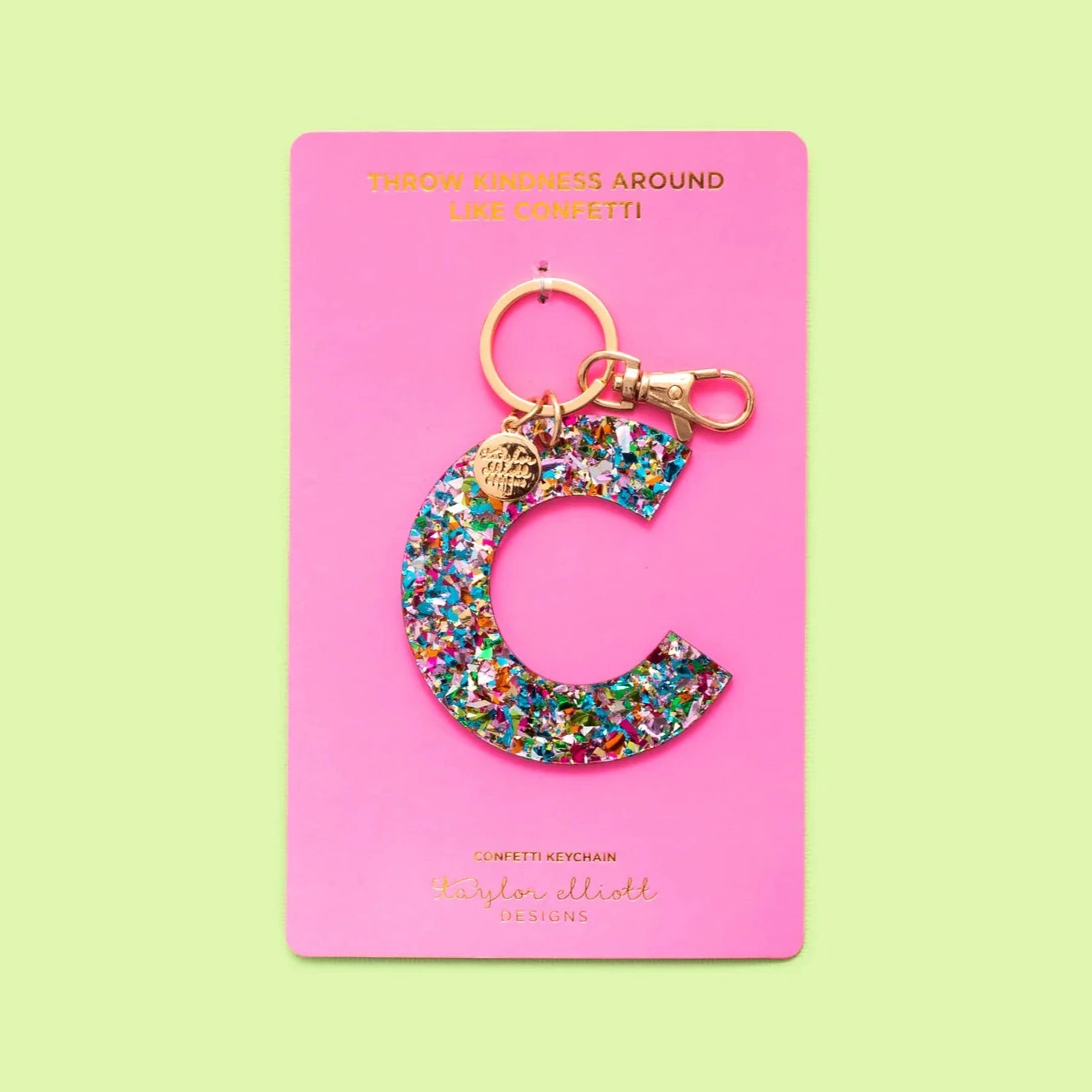 Confetti Letter Keychains