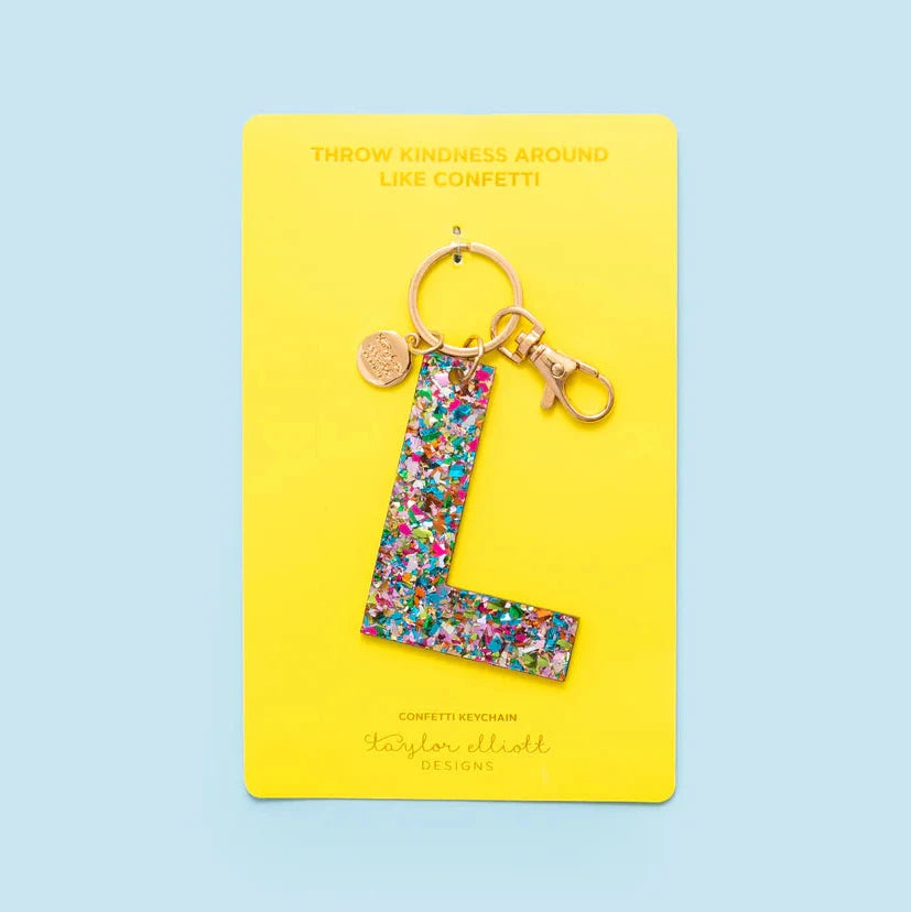 Confetti Letter Keychains