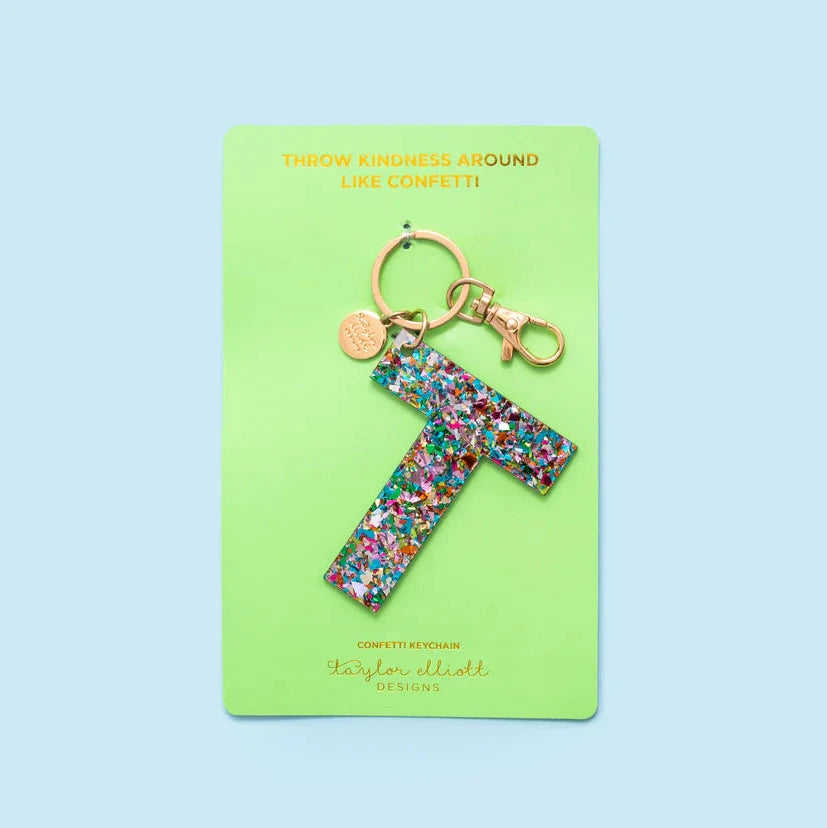 Confetti Letter Keychains