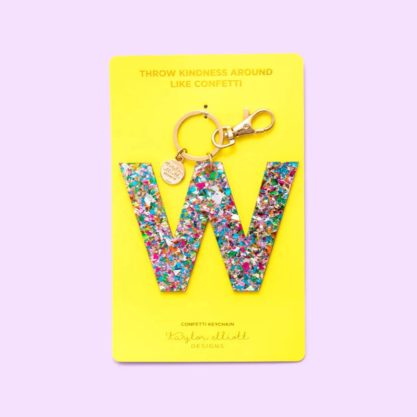 Confetti Letter Keychains