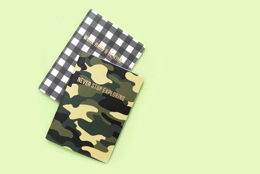 Taylor Elliott Design Camo Gingham Notebook Set