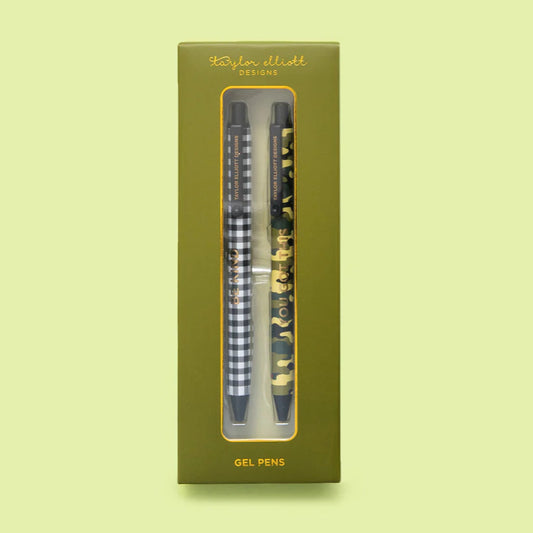 Taylor Elliott Design Camo Gingham Gel Pen Set