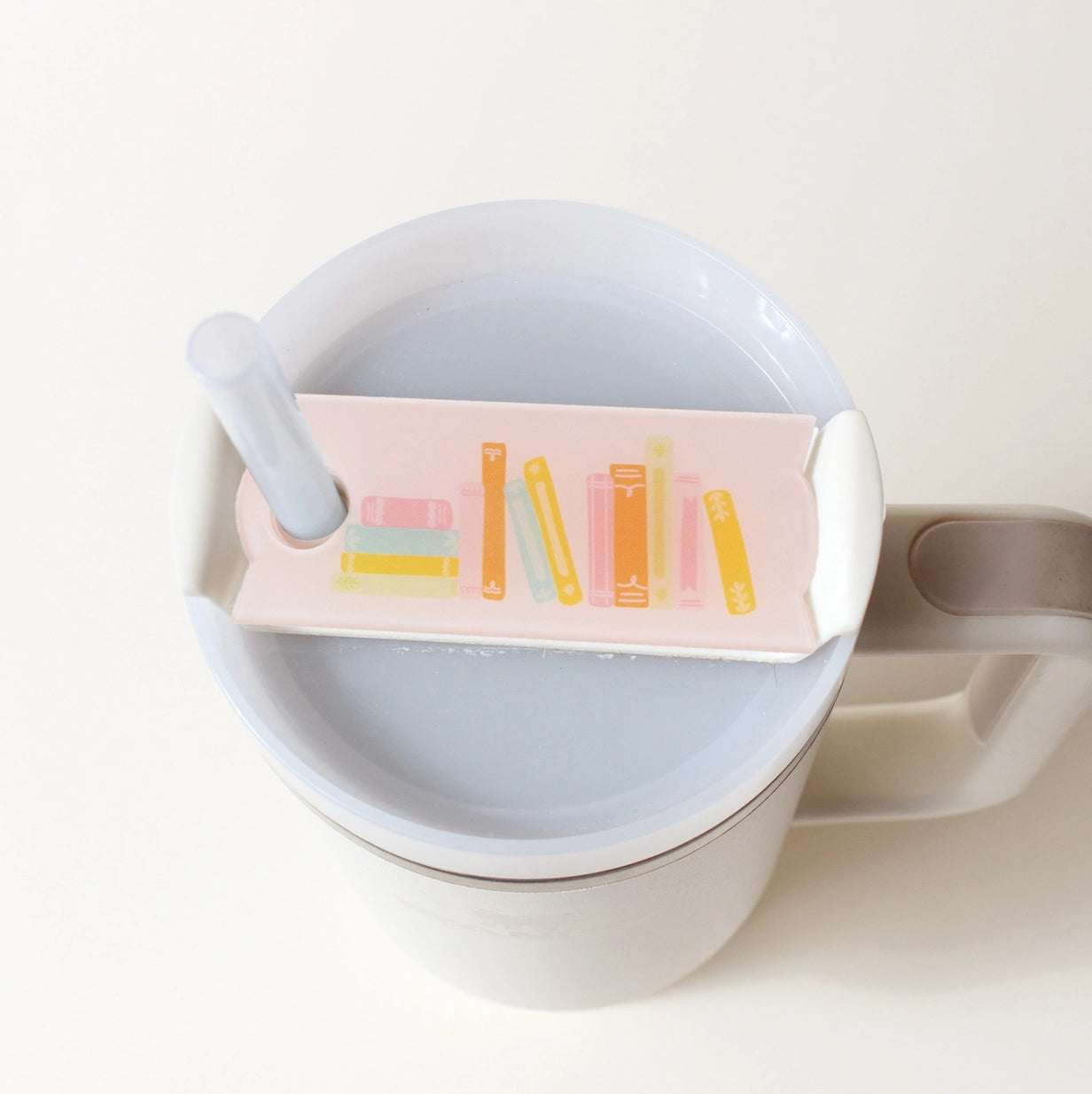 Tumbler Lid Tag Book Stack