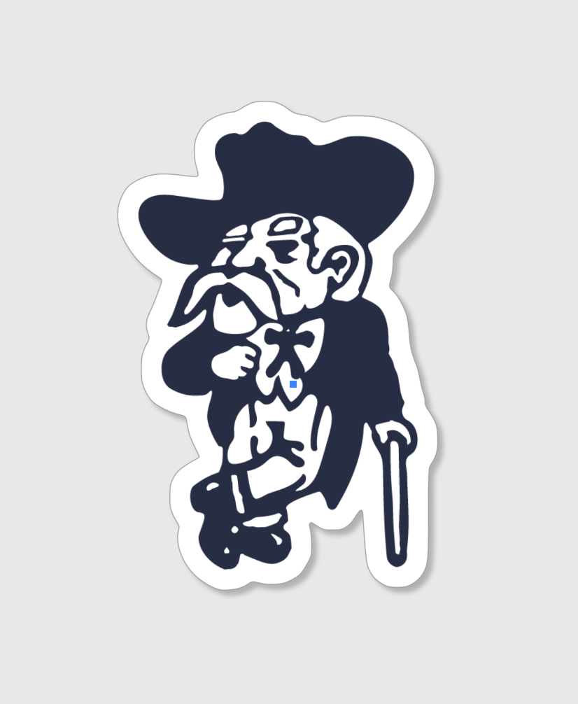 Vintage Colonel Vinyl Sticker