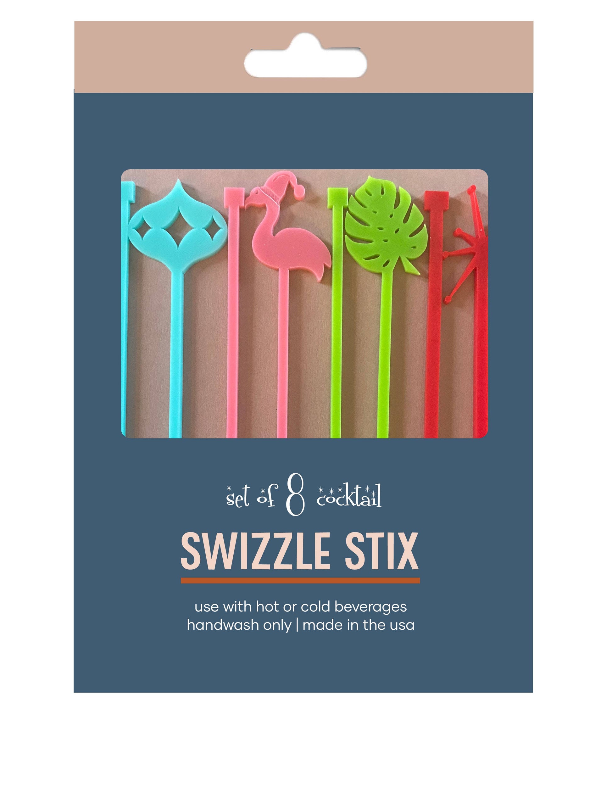 Coastal Christmas Beverage Mixing Swizzle Sticks