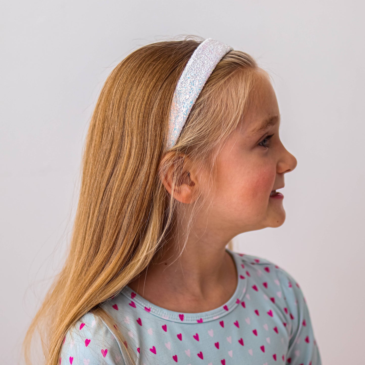 Chunky Glitter Headband | White