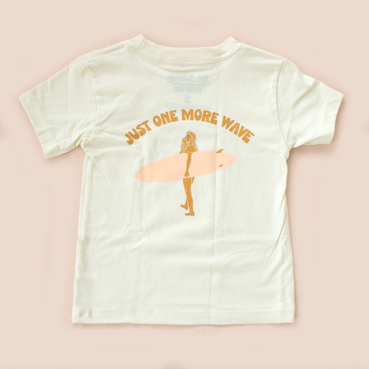 Just One More Wave Girls Youth Surfing Crewneck Tee