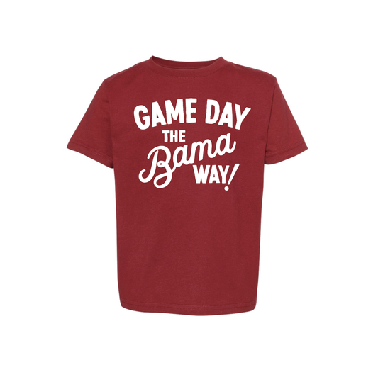Game Day Bama Way Youth Tee