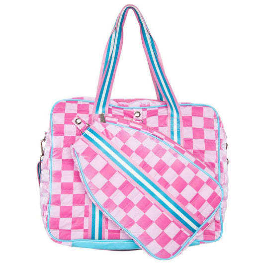 Checkerprint Pickleball Sling Bag | Pink