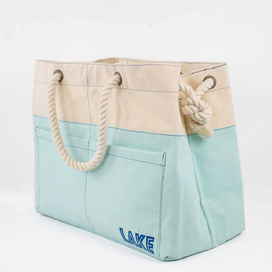 Lakeside Getaway Large Canvas Tote