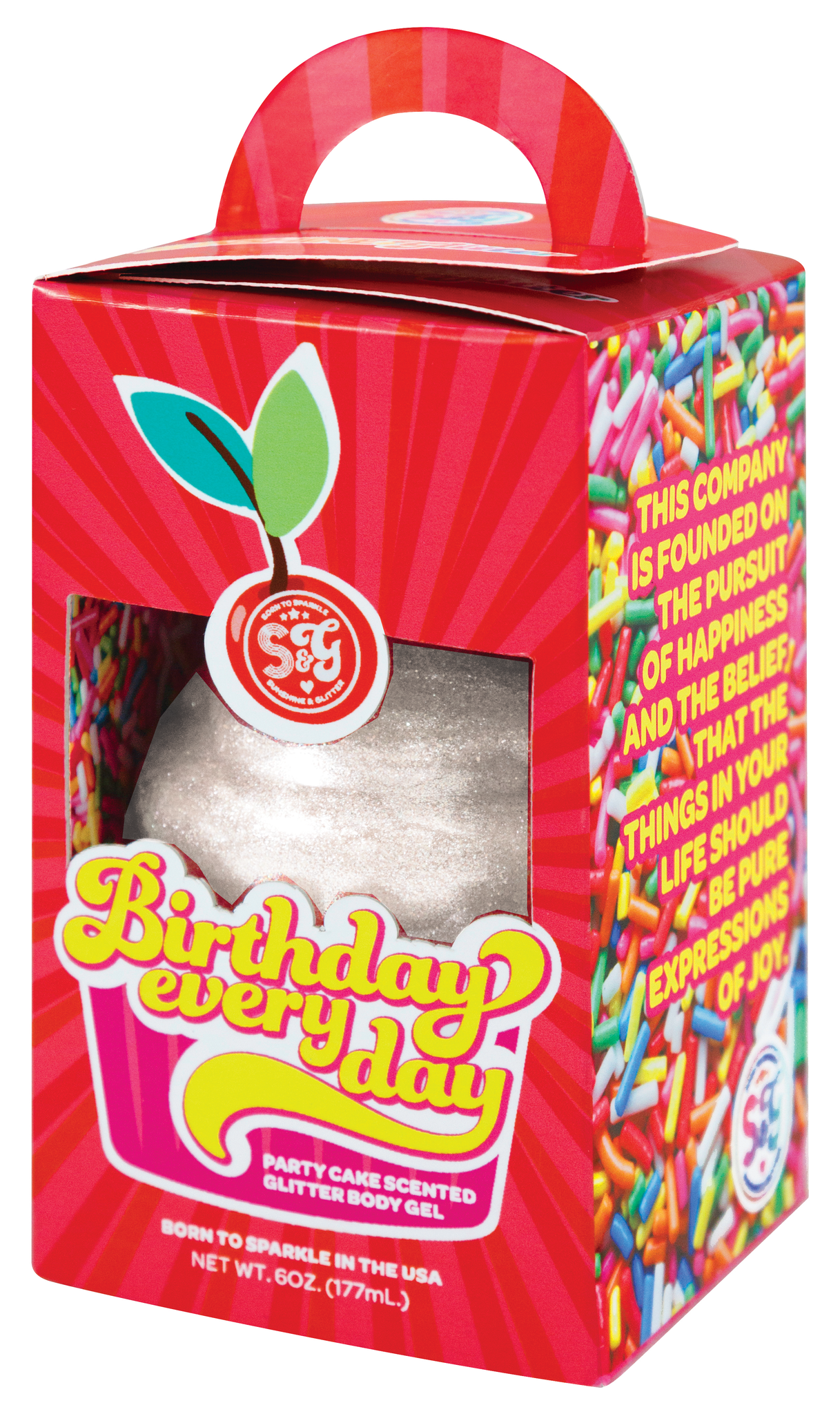 Sunshine and Glitter Birthday Everything Glitter Aloe Body Gel