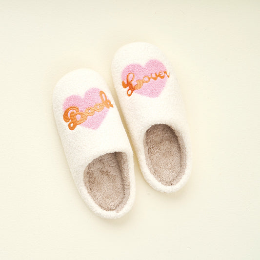 Book Lover Soft Fuzzy Slippers Hard Sole