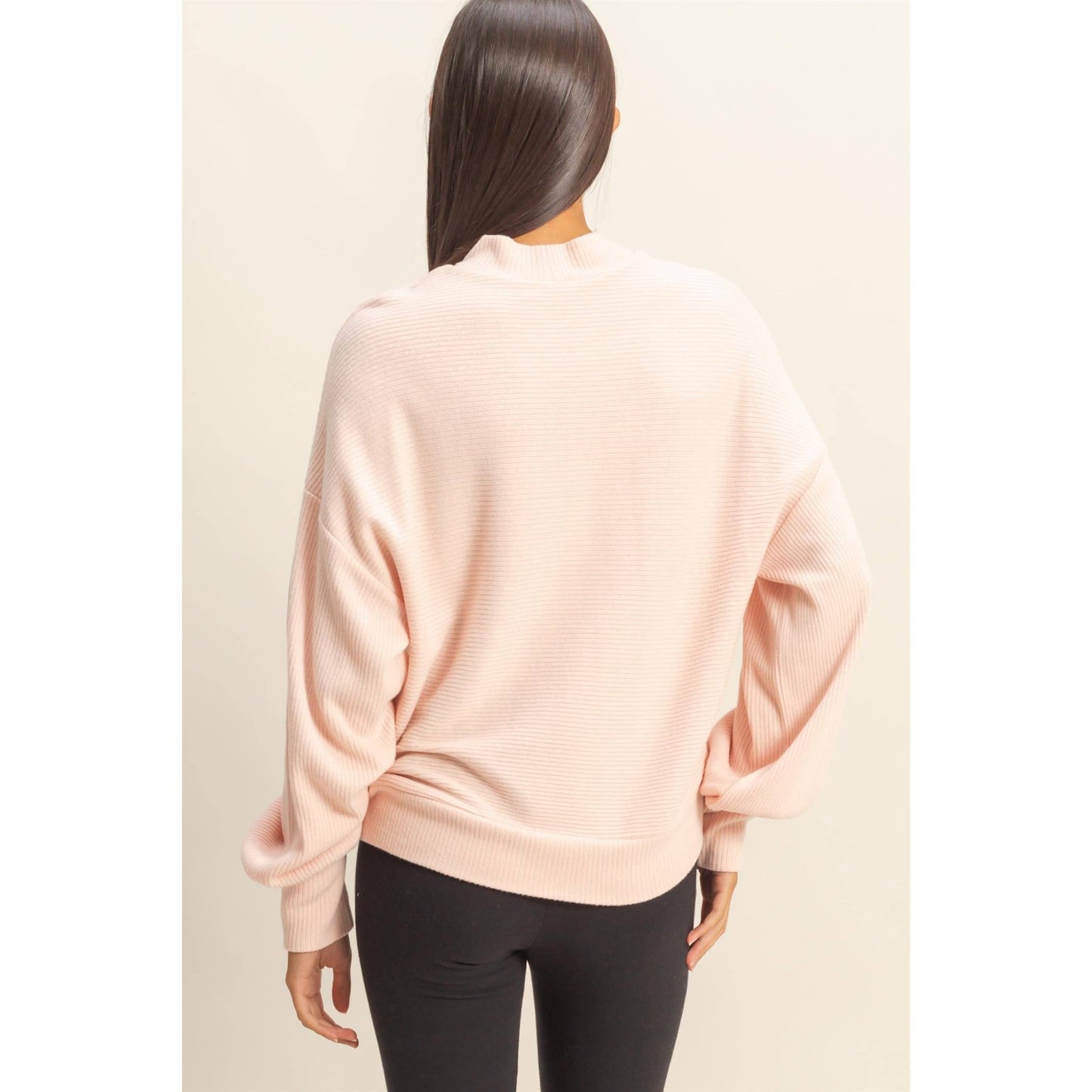 Ella Ribbed Top | Blush