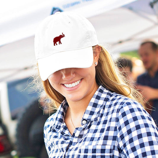 Alabama Embroidered Roll Tide White Game Day Dad Hat
