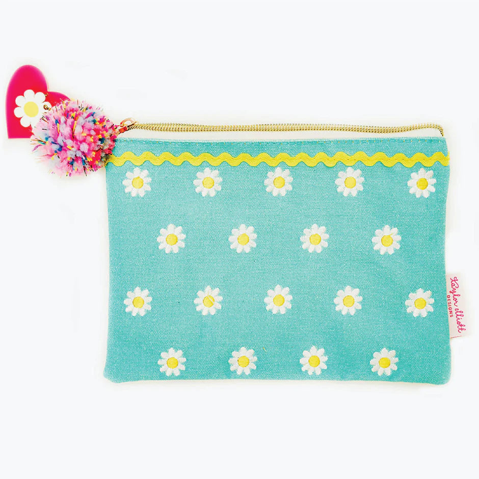 Daisy Zipper Pouch | Multiple Sizes