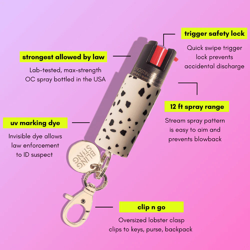 BLINGSTING Modern Cheetah Pepper Spray