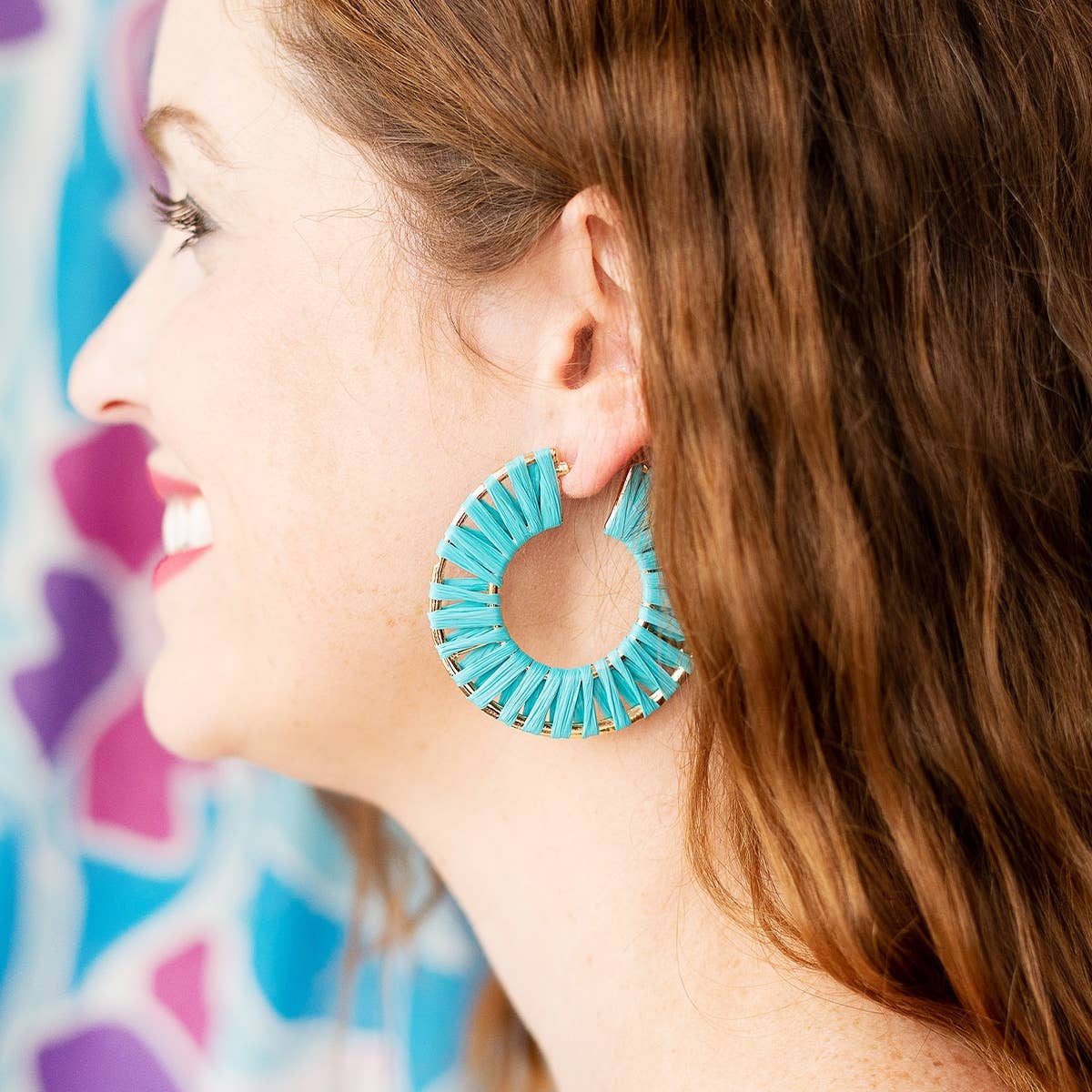 Georgia Raffia Earrings | Multiple Colors