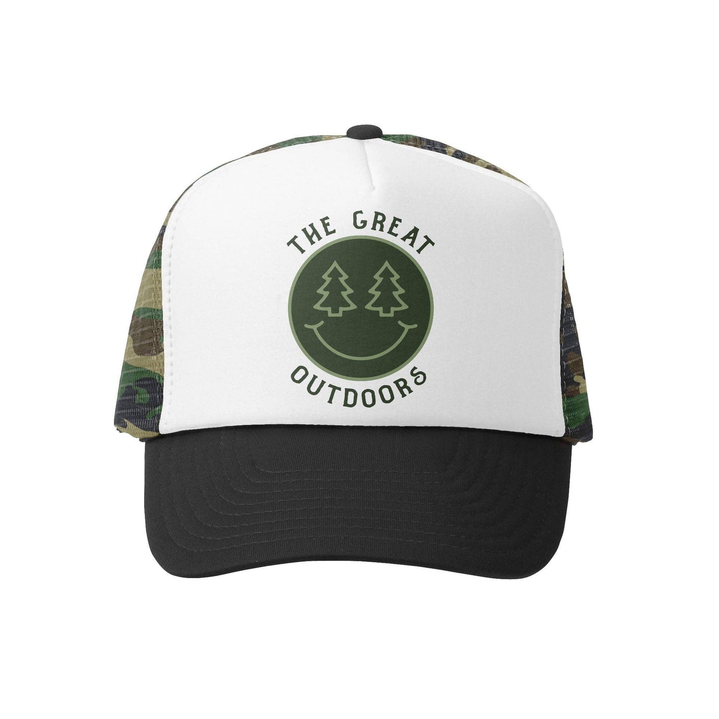 Great Outdoors Camo Youth Trucker Hat