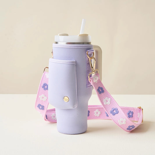 Tumbler Sling Neoprene Bag Holder Periwinkle Purple