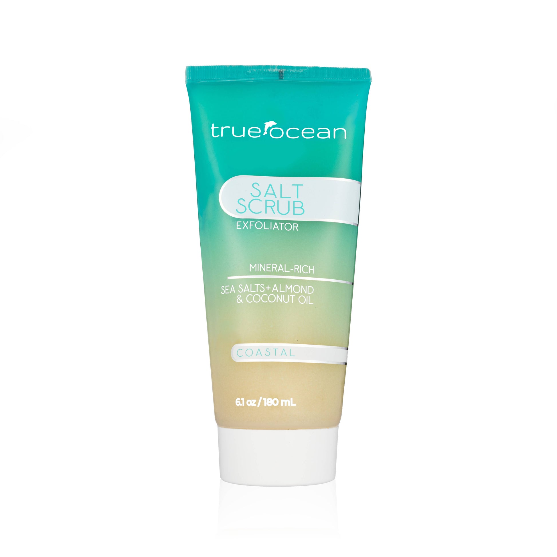 TrueOcean Salt Scrub Exfoliator tube on a white background
