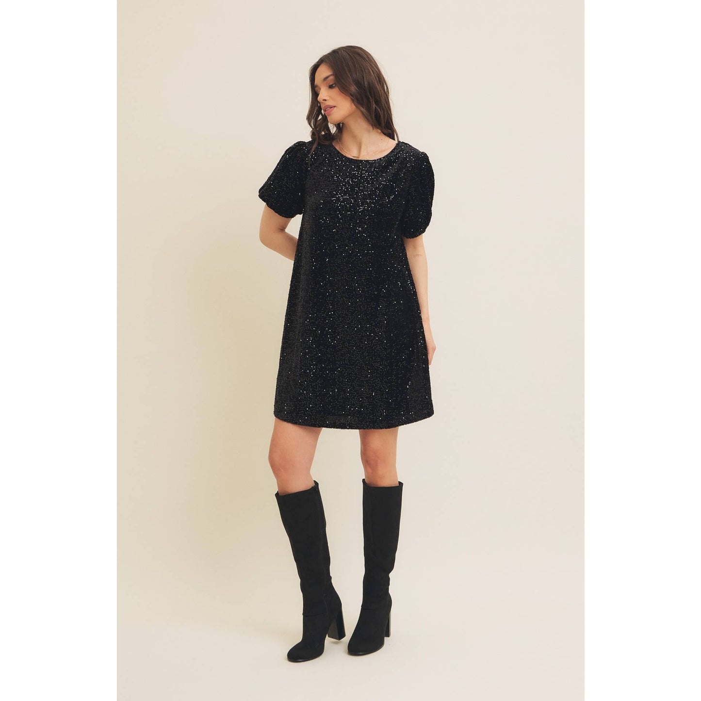 Midnight Dream Sequin Velvet Dress