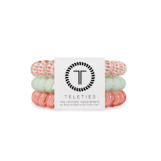 Teleties Spiral Hair Coil | Large | Calming Coral