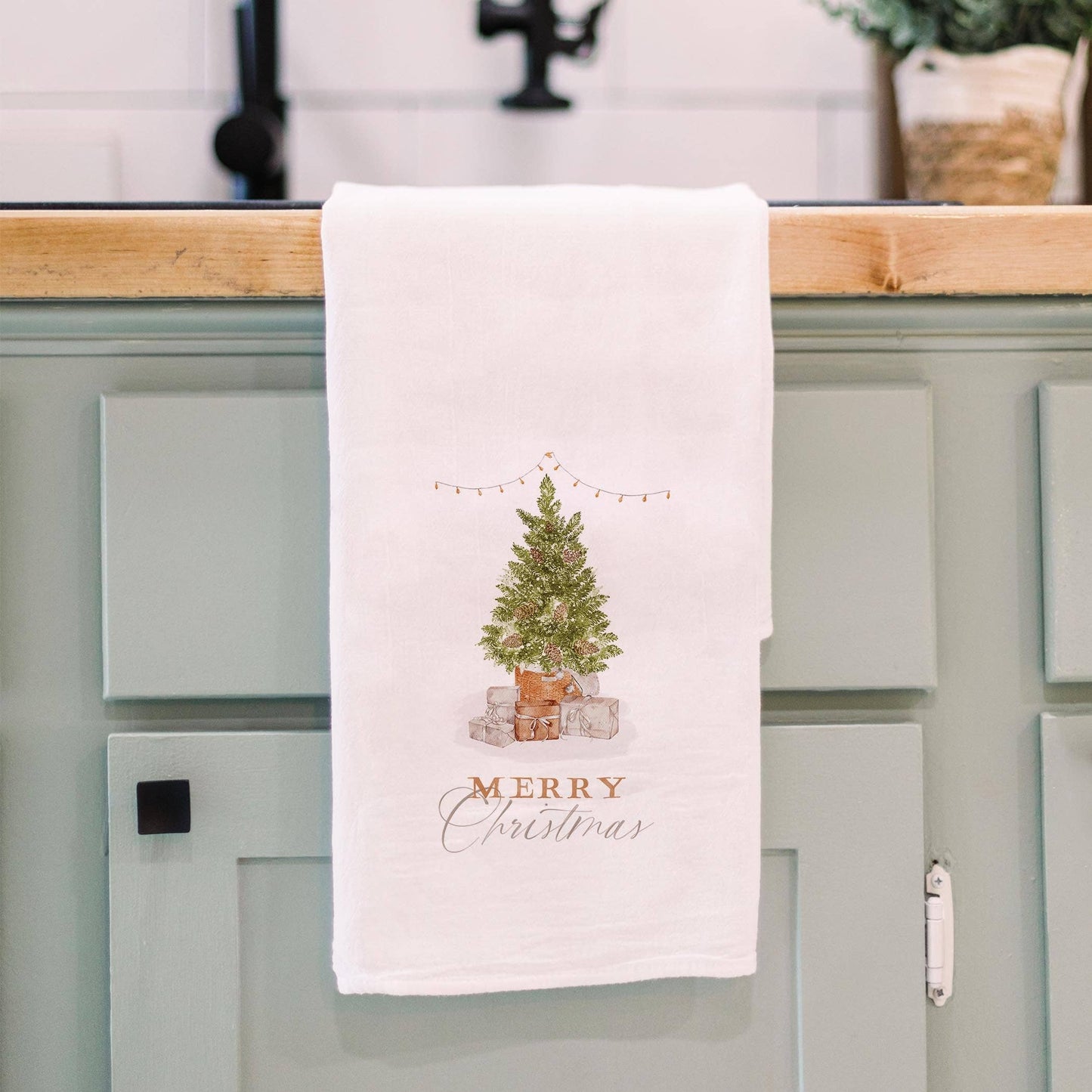 Merry Christmas Tea Towel