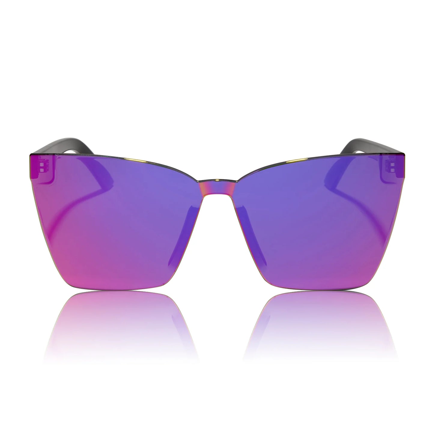 Glendale Black and Candy Pink Mirror Sunglasses