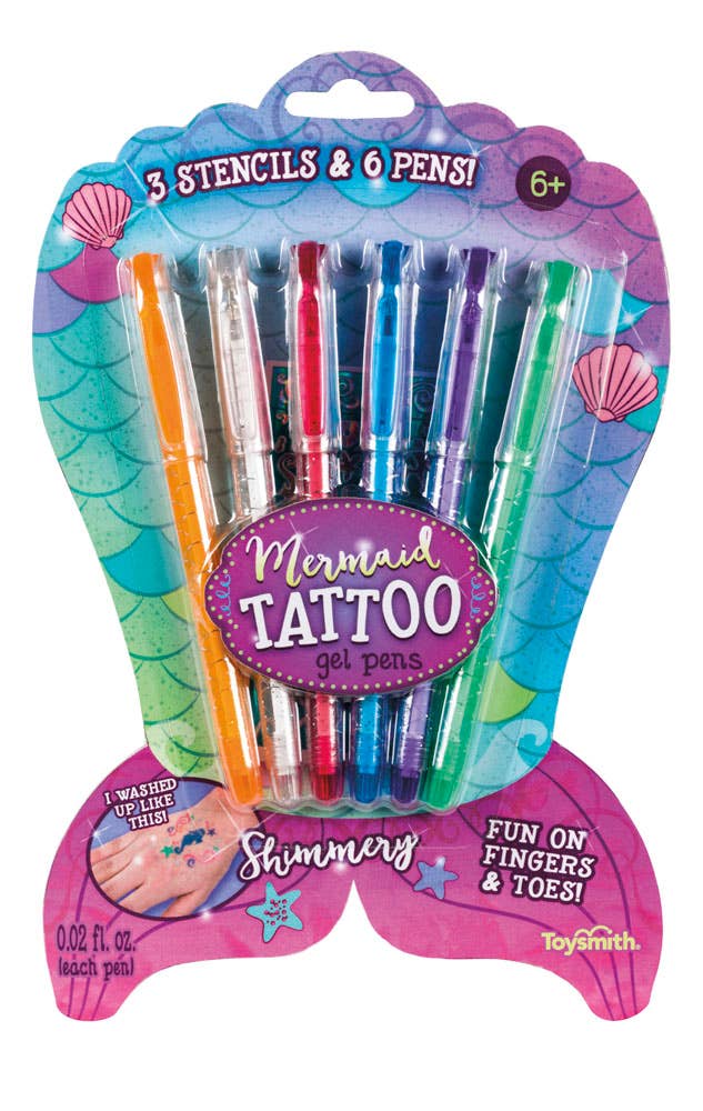 Mermaid Tattoo Gel Pen Set of 6